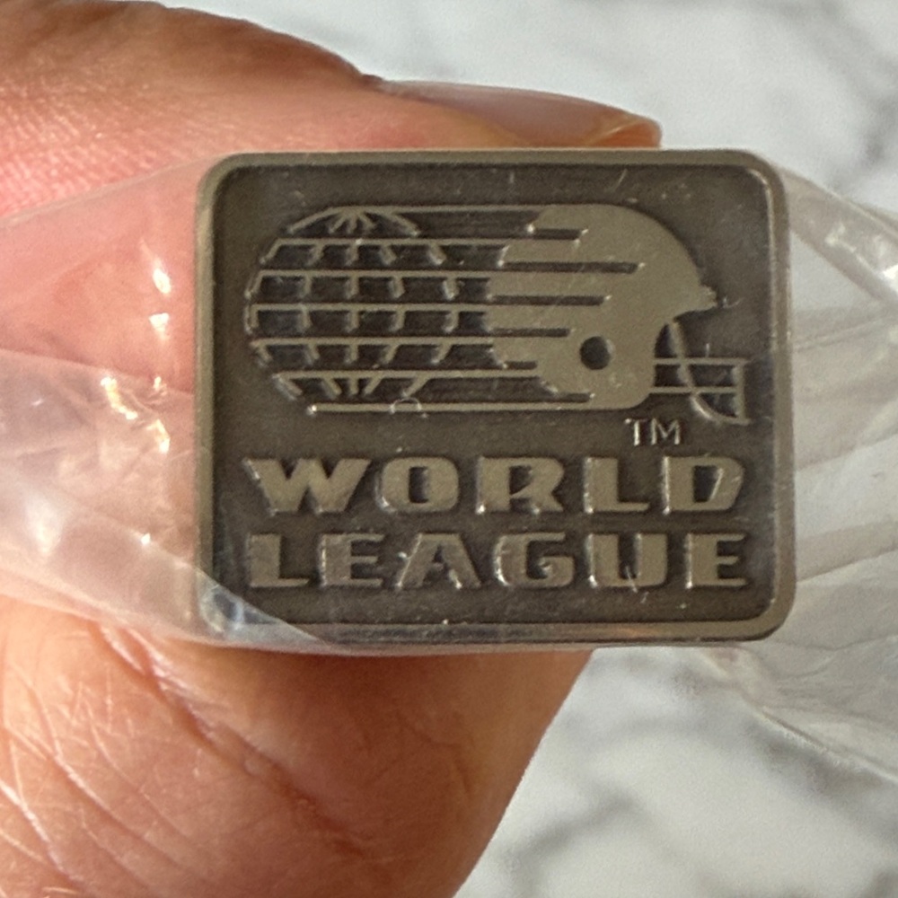 World Football League Metal Pin